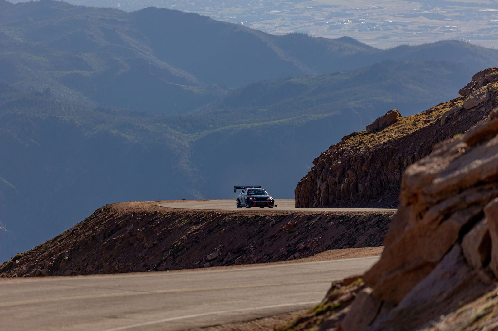 One of Pikes Peaks' notorious unguarded drops